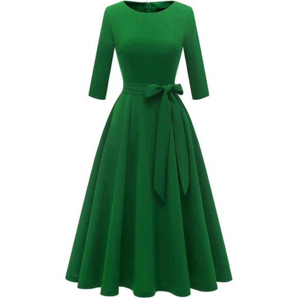 Women's Cocktail Dress Vintage 3/4 Sleeves Formal Dress